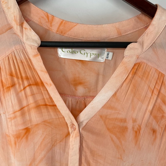 Cabo Gypsy Tie Dye Boho Shirtdress - Picture 3 of 8